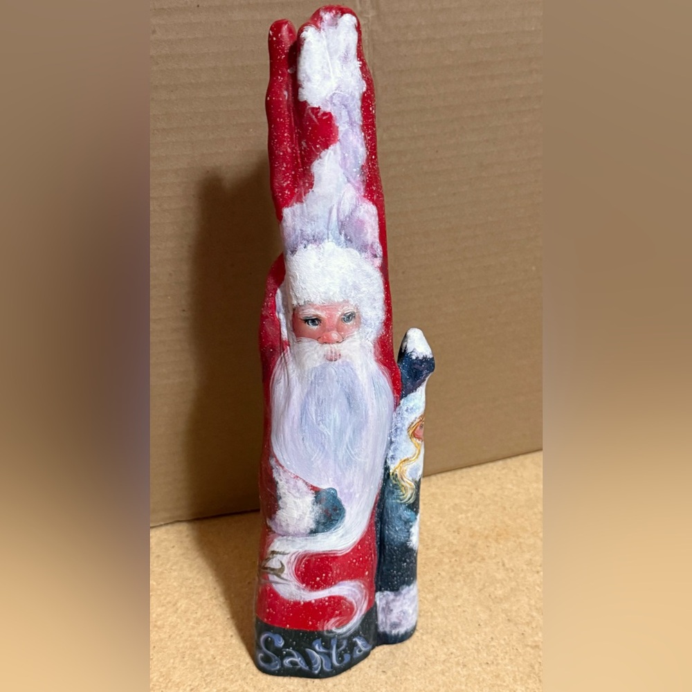 Vintage Cypress Knees
Hand Carved/Painted Santa Claus/St Nick
 Signed:Julie 2011